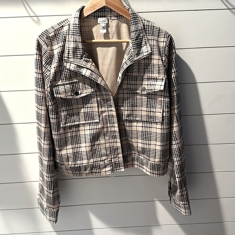 West of Melrose lightweight zip up corduroy jacket